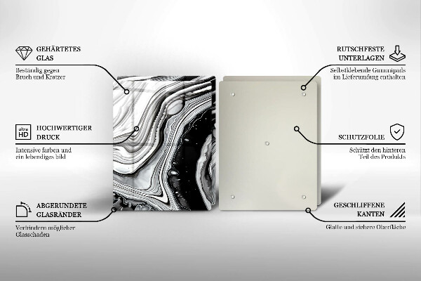 Zaščitna plošča za štedilnik Abstrakcija črnila