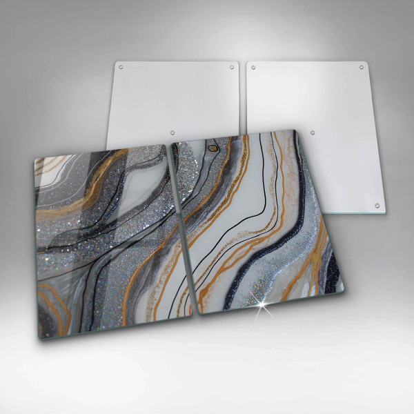 Zaščitna plošča za štedilnik kamen z zlatom