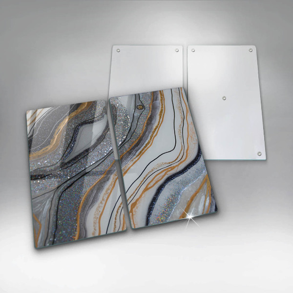 Zaščitna plošča za štedilnik kamen z zlatom