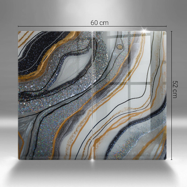 Zaščitna plošča za štedilnik kamen z zlatom