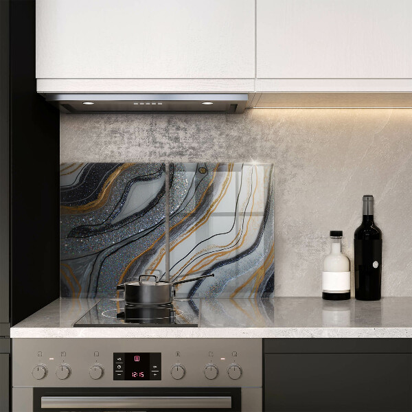 Zaščitna plošča za štedilnik kamen z zlatom