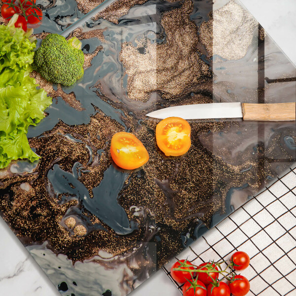 Zaščitna plošča za štedilnik Struktura zlate kamnine