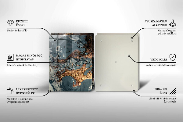 Zaščitna plošča za štedilnik Struktura zlate kamnine