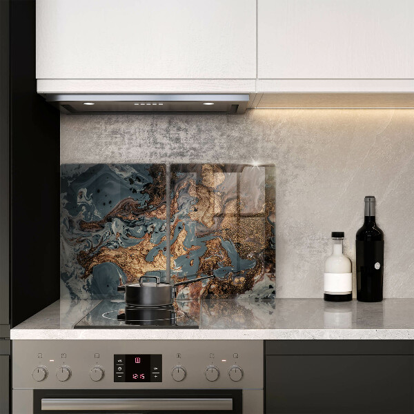 Zaščitna plošča za štedilnik Struktura zlate kamnine