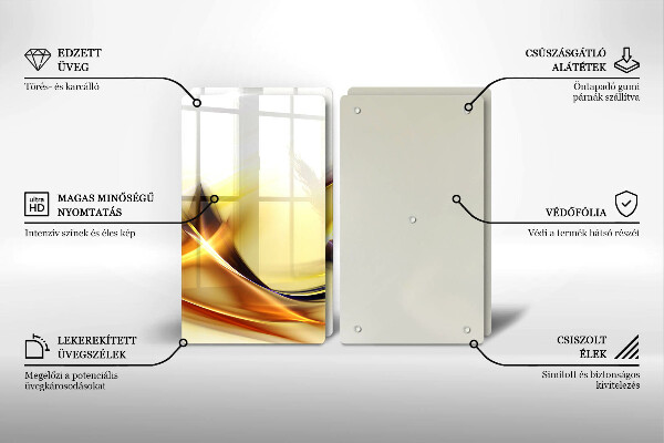 Stenska zaščitna plošča za štedilnik Abstraktne črte svetlobe