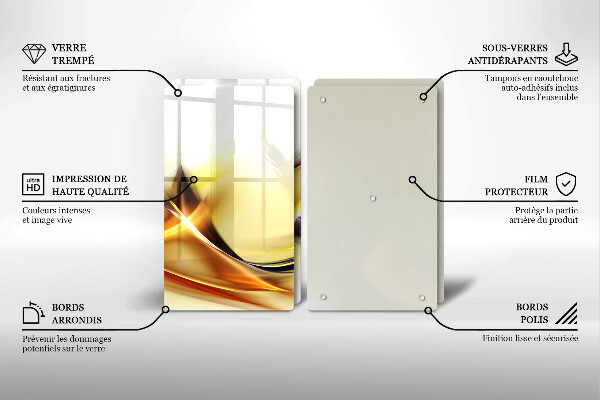 Stenska zaščitna plošča za štedilnik Abstraktne črte svetlobe