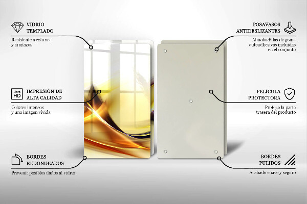 Stenska zaščitna plošča za štedilnik Abstraktne črte svetlobe