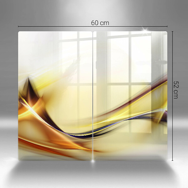 Stenska zaščitna plošča za štedilnik Abstraktne črte svetlobe