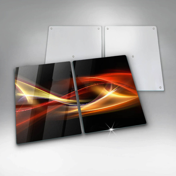 Zaščitna plošča za štedilnik Abstraktni dim in svetloba