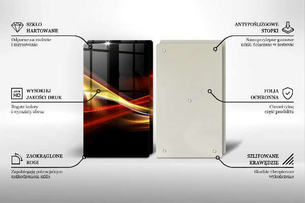 Zaščitna plošča za štedilnik Abstraktni dim in svetloba