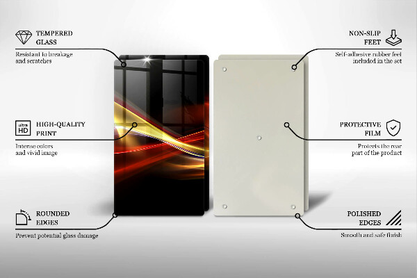 Zaščitna plošča za štedilnik Abstraktni dim in svetloba