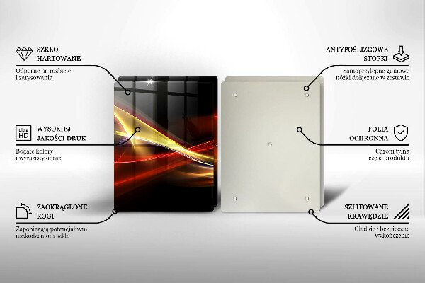 Zaščitna plošča za štedilnik Abstraktni dim in svetloba