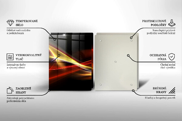 Zaščitna plošča za štedilnik Abstraktni dim in svetloba