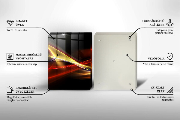 Zaščitna plošča za štedilnik Abstraktni dim in svetloba