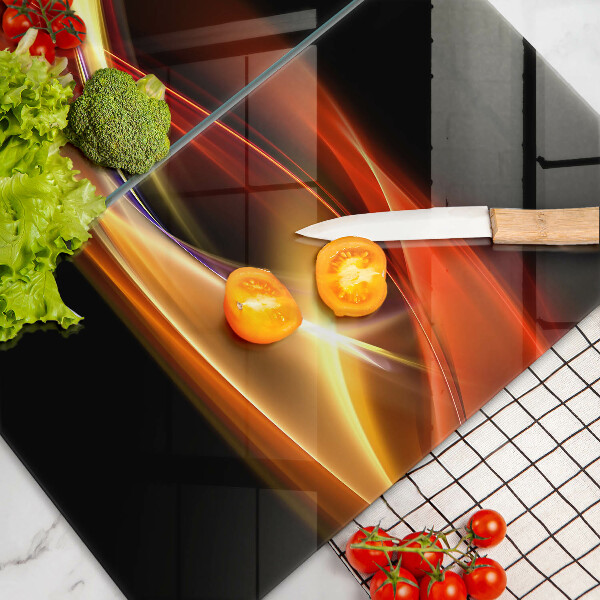 Zaščitna plošča za štedilnik Abstraktni dim in svetloba