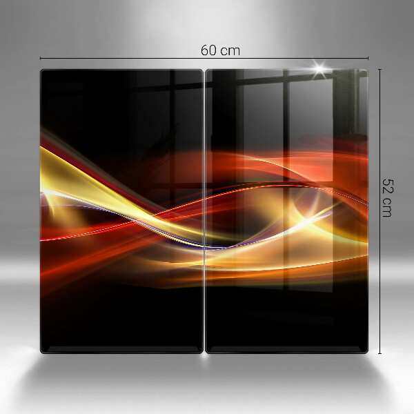 Zaščitna plošča za štedilnik Abstraktni dim in svetloba