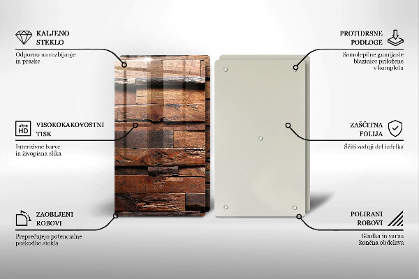 Zaščitna plošča za štedilnik Dekorativne lesene plošče