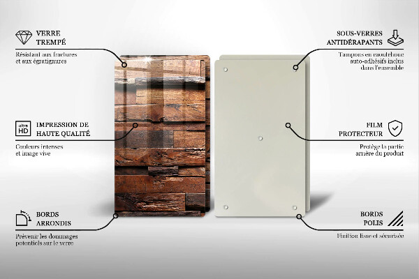 Zaščitna plošča za štedilnik Dekorativne lesene plošče