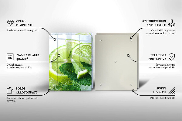 Zaščitna plošča za štedilnik Limetina meta in led