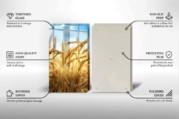 Zaščitna plošča za štedilnik Klasje žit na polju