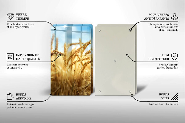 Zaščitna plošča za štedilnik Klasje žit na polju