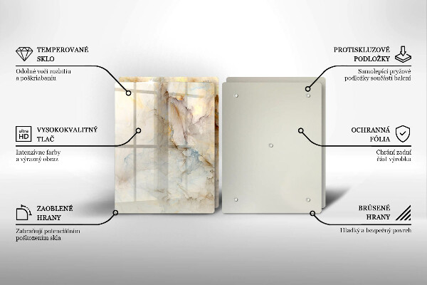 Zaščitna plošča za štedilnik Tekstura marmorja z zlatom