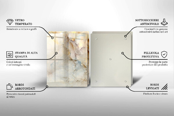 Zaščitna plošča za štedilnik Tekstura marmorja z zlatom