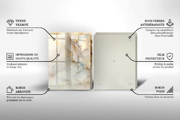 Zaščitna plošča za štedilnik Tekstura marmorja z zlatom