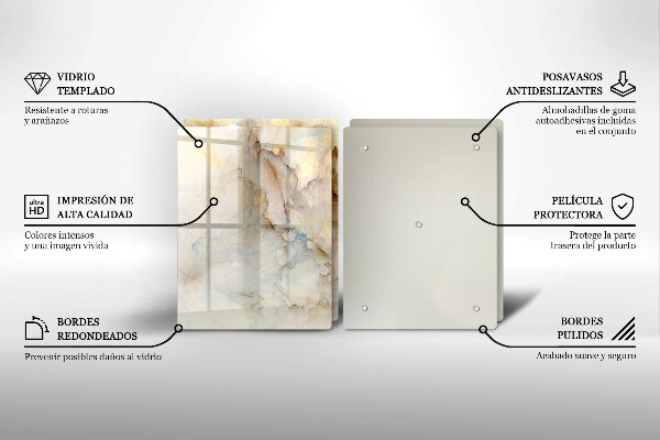 Zaščitna plošča za štedilnik Tekstura marmorja z zlatom