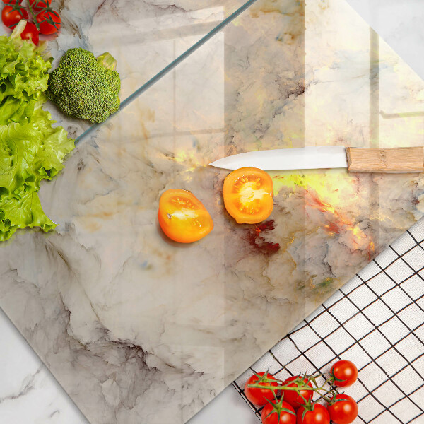 Zaščitna plošča za štedilnik Tekstura marmorja z zlatom