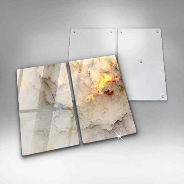 Zaščitna plošča za štedilnik Tekstura marmorja z zlatom