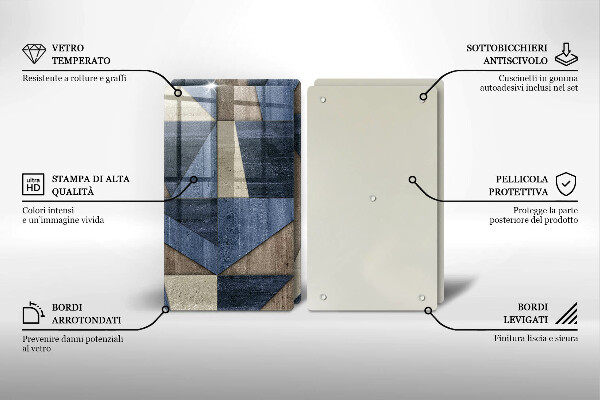Zaščitna plošča za štedilnik Geometrijska abstrakcija