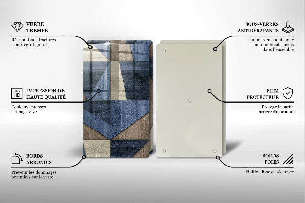 Zaščitna plošča za štedilnik Geometrijska abstrakcija