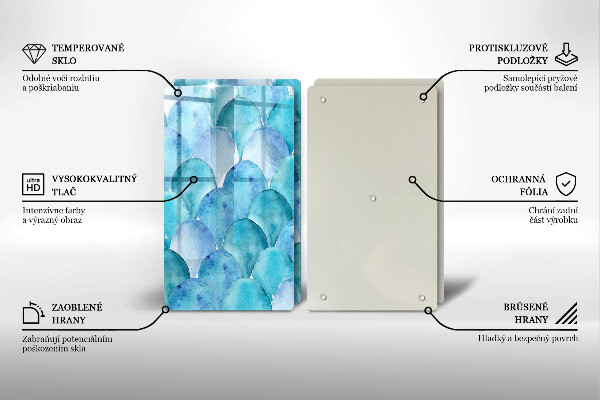 Zaščitna plošča za štedilnik Akvarelne lestvice