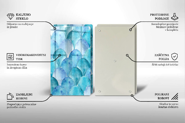 Zaščitna plošča za štedilnik Akvarelne lestvice