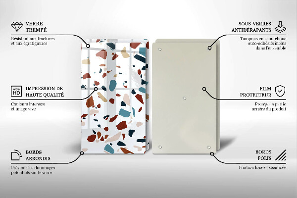 Zaščitna plošča za štedilnik Dekorativni kamen