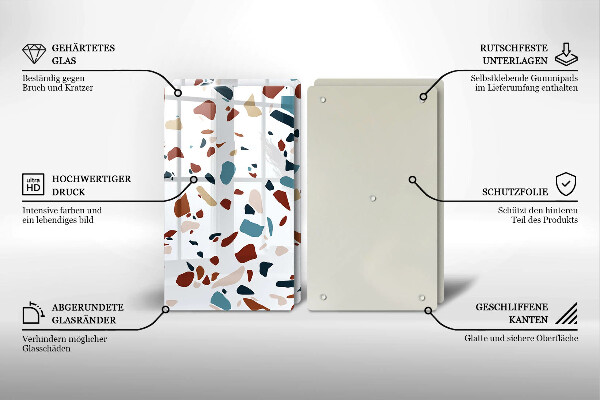 Zaščitna plošča za štedilnik Dekorativni kamen