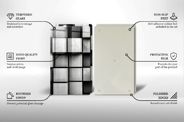 Zaščitna plošča za štedilnik 3D geometrijsko ozadje