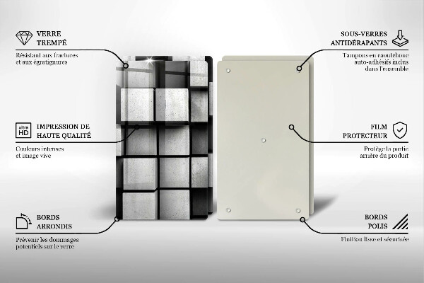Zaščitna plošča za štedilnik 3D geometrijsko ozadje