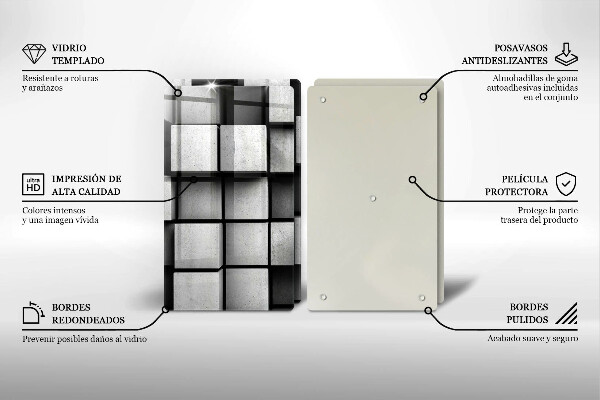 Zaščitna plošča za štedilnik 3D geometrijsko ozadje