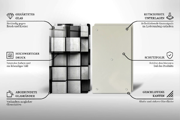 Zaščitna plošča za štedilnik 3D geometrijsko ozadje