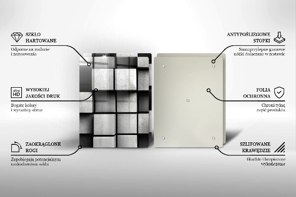 Zaščitna plošča za štedilnik 3D geometrijsko ozadje