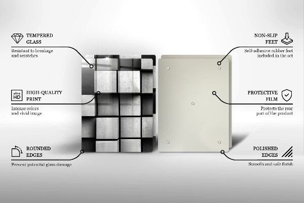 Zaščitna plošča za štedilnik 3D geometrijsko ozadje