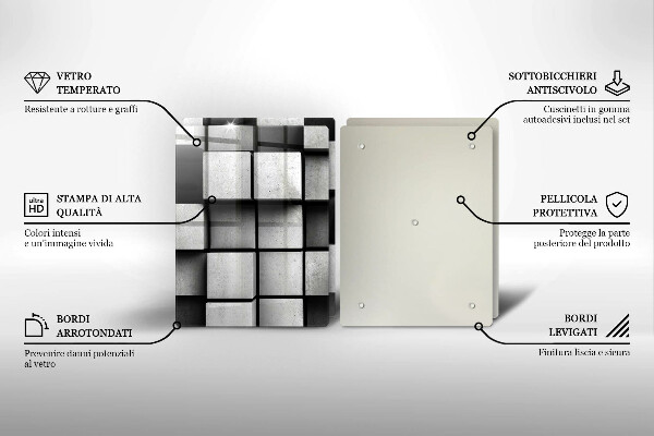Zaščitna plošča za štedilnik 3D geometrijsko ozadje