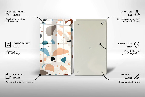 Zaščitna plošča za štedilnik Dekorativna kamenina