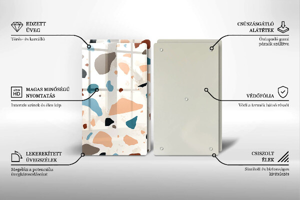 Zaščitna plošča za štedilnik Dekorativna kamenina