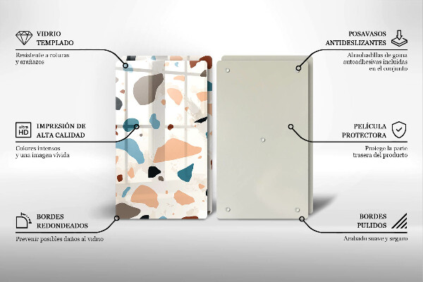 Zaščitna plošča za štedilnik Dekorativna kamenina