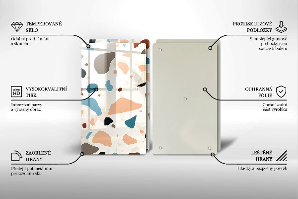 Zaščitna plošča za štedilnik Dekorativna kamenina