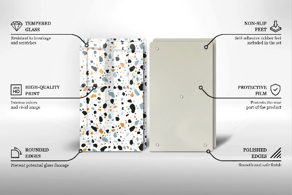 Zaščitna plošča za štedilnik Dekorativna kamenina