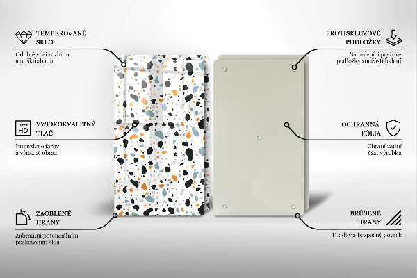 Zaščitna plošča za štedilnik Dekorativna kamenina